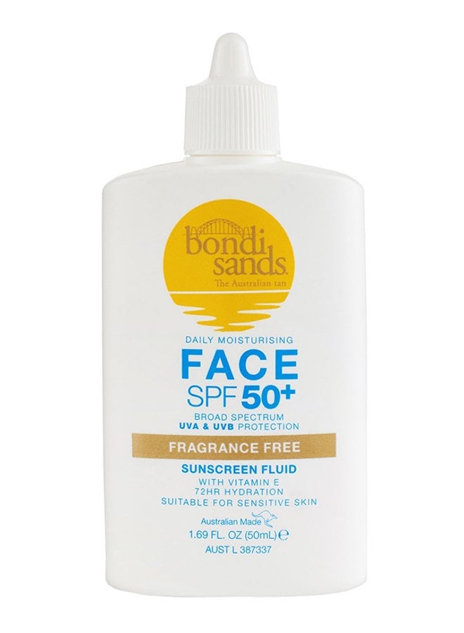 BONDI SANDS سائل وجه خالي من العطر SPF 50+ 50 مل - واقي شمس خفيف الوزن - Image 1